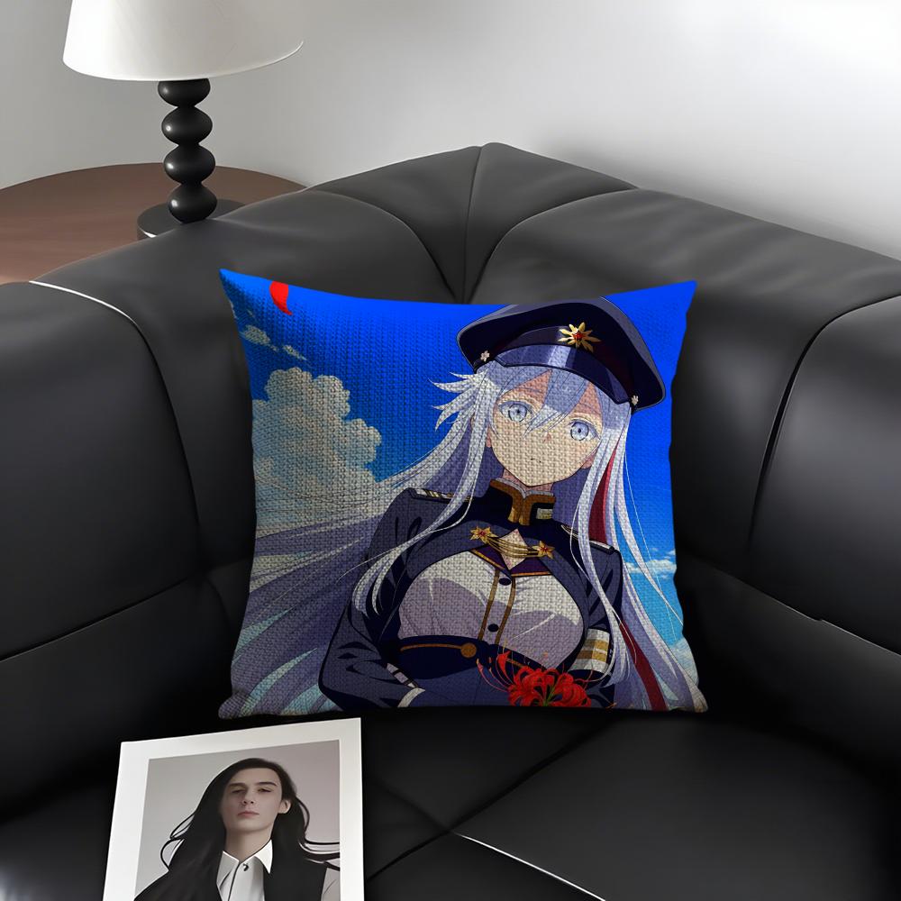 VVladilena MilizeE86 Anime Kissenbezug Natürliches Leinen Bio-Stoff Zweiseitiger Druck Sofa Heimdeko Geschenk Kissenhülle