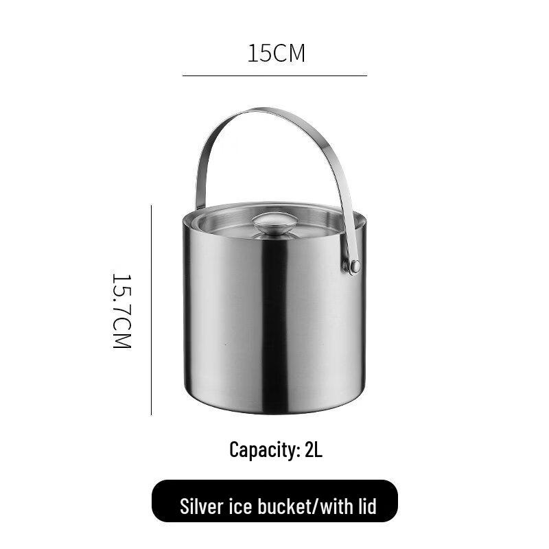 ZISIZ European Style Glass Ice Bucket