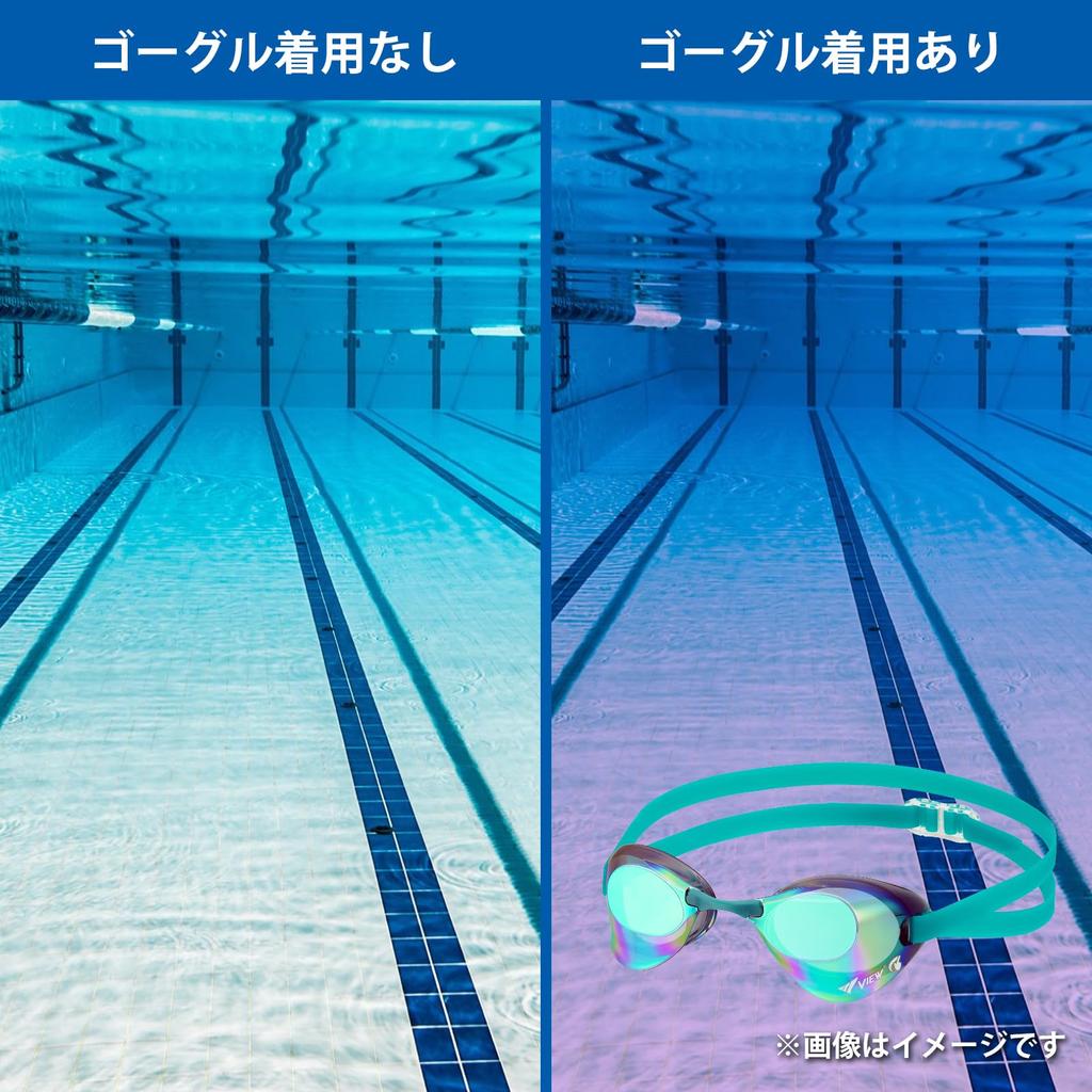 Blade Racing World Aquatics Racing Swipe Rub To Clear Fitted Low Smoke X V121SAM Made In Japan [VIEW] Goggles, Approved, Model, Mirrored, Anti-Fog