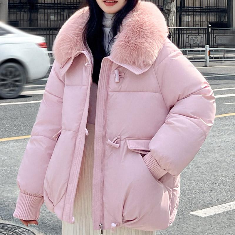 

Большие размеры женские зимние пальто с капюшоном верхняя одежда модные свободные искусственный мех воротник толстые теплые куртки для женщин парка 3XL розовый