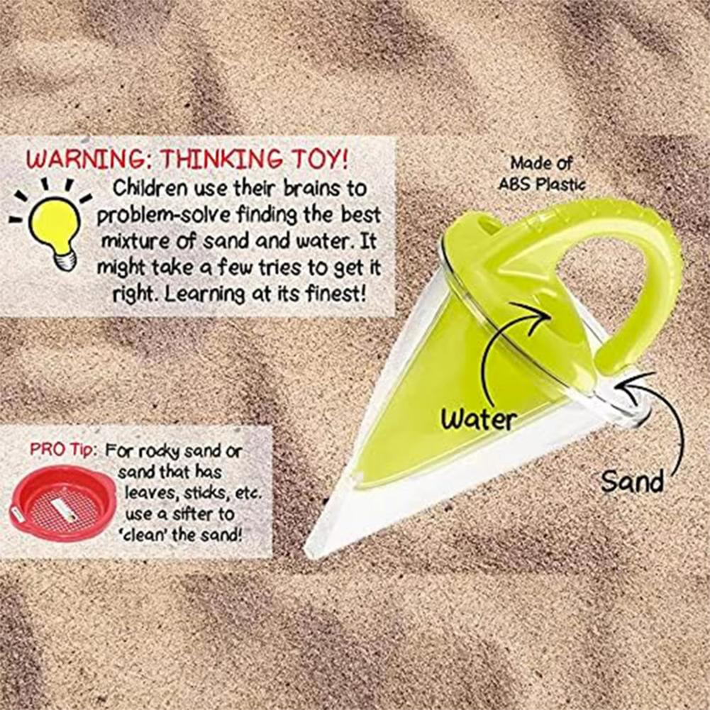 Children Beach Spilling Funnel Beach Sand Gadgets Funnel Sand Overflow Funnel for Water Mixing Play and Outdoor Castles Building