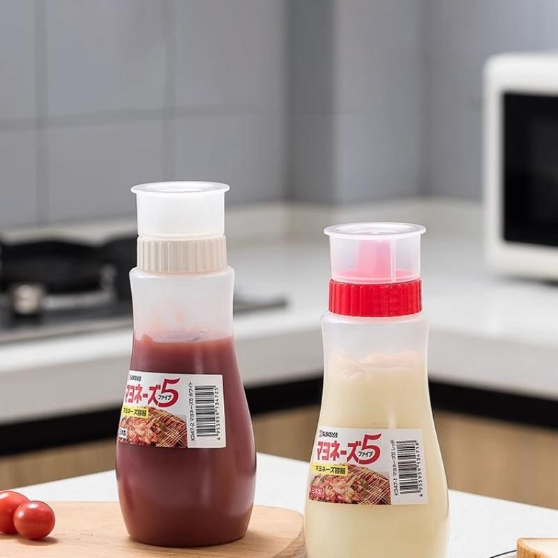 Home Kitchen Squeezed Bottle Food Grade Plastic Tomato Sauce Salad Sauce Porous Seasoning Tools Cup Body Sticker Cups Tumbler
