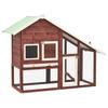 VidaXL Hutch Moka and White 140x63x120 Cm Solid Fir Wood