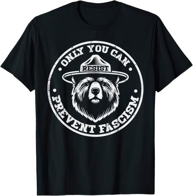 Resist Bear Only You Can Prevent Protest Men Women Funny Graphic T Shirt L