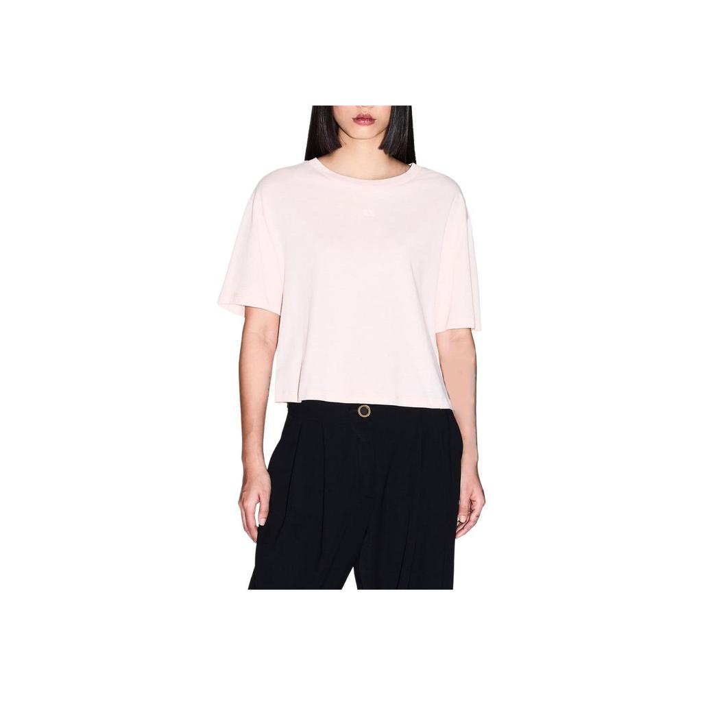 Armani Exchange Short Sleeve Round Neck Pullover Cotton T-Shirt Women tops XW001836-AF10356-U4104