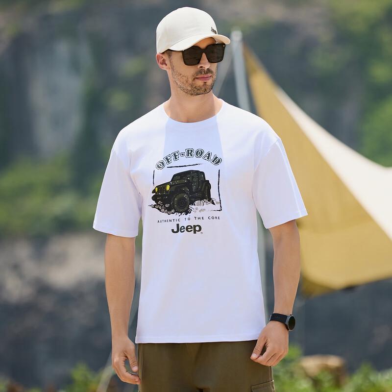JEEP Men s Cotton Casual Short Sleeve T-Shirt L