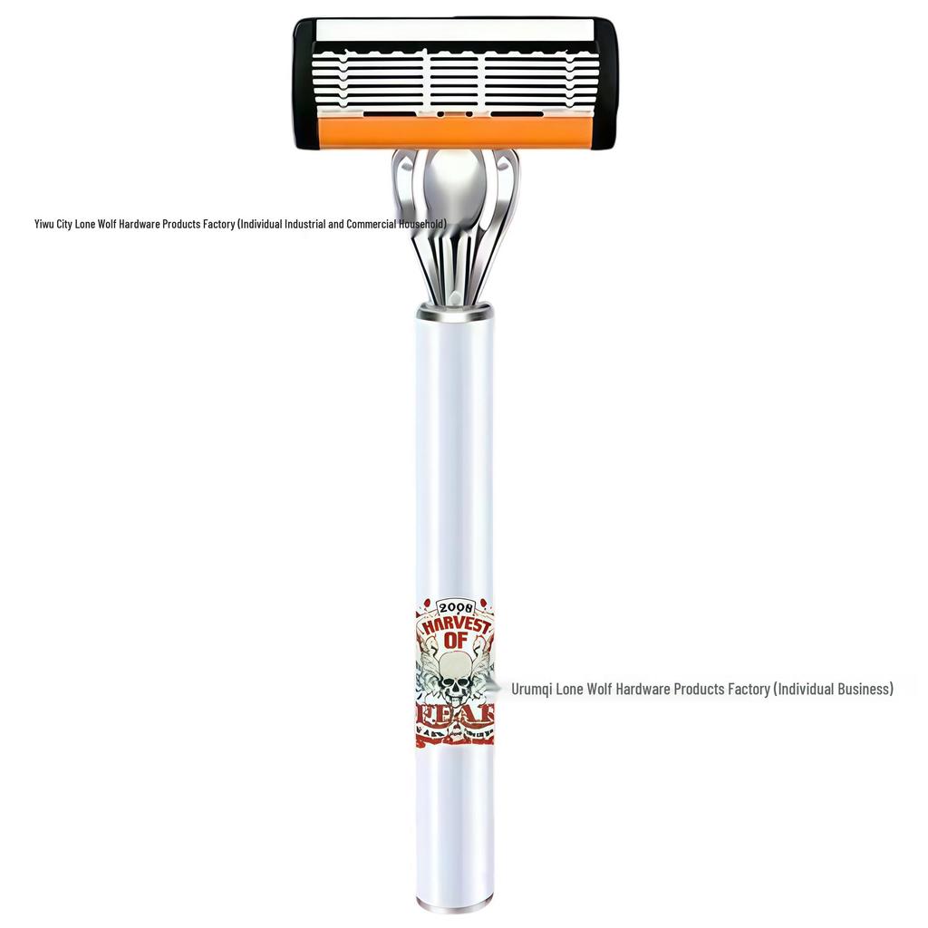 Manual Six-Layer Blade Razor for Men - Vintage Beard Shaver Holder