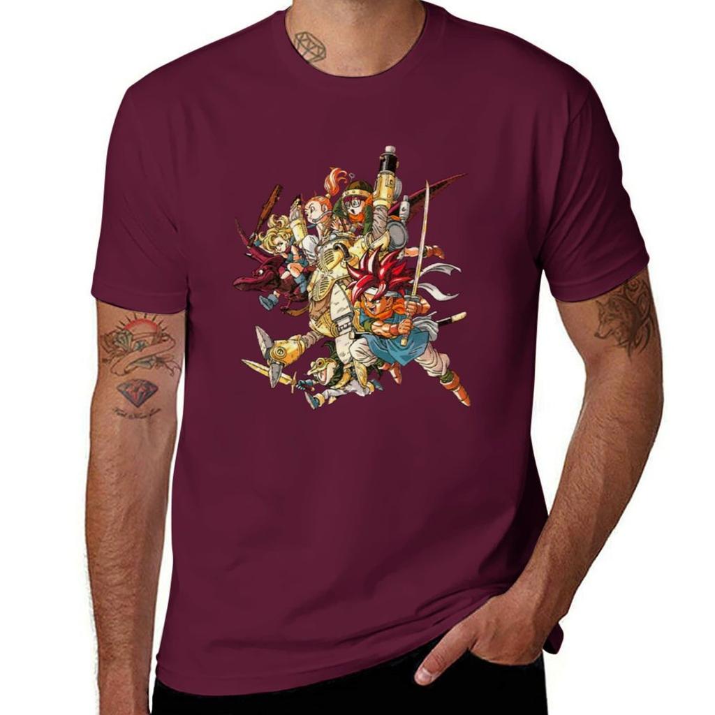 CHRONO TRIGGER T-Shirt Sweat Korean Fashion Mens Graphic T-shirts Anime