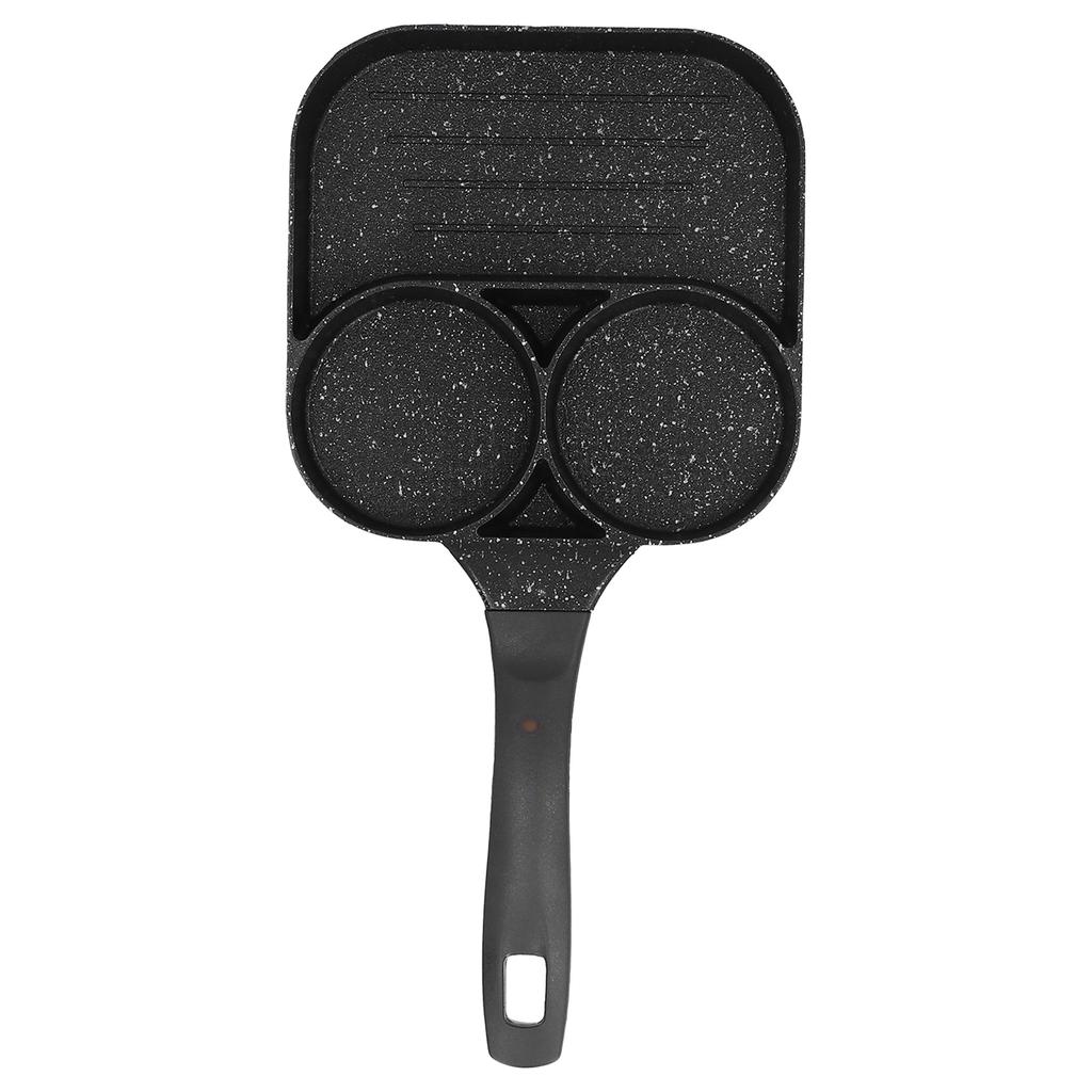 3 In 1 Egg Frying Pan Non Stick Fried Egg Cooker Steak Sausage Cooking Pan for Kitchen Use