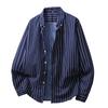 Men S Loose Striped Long Sleeve Casual Shirt