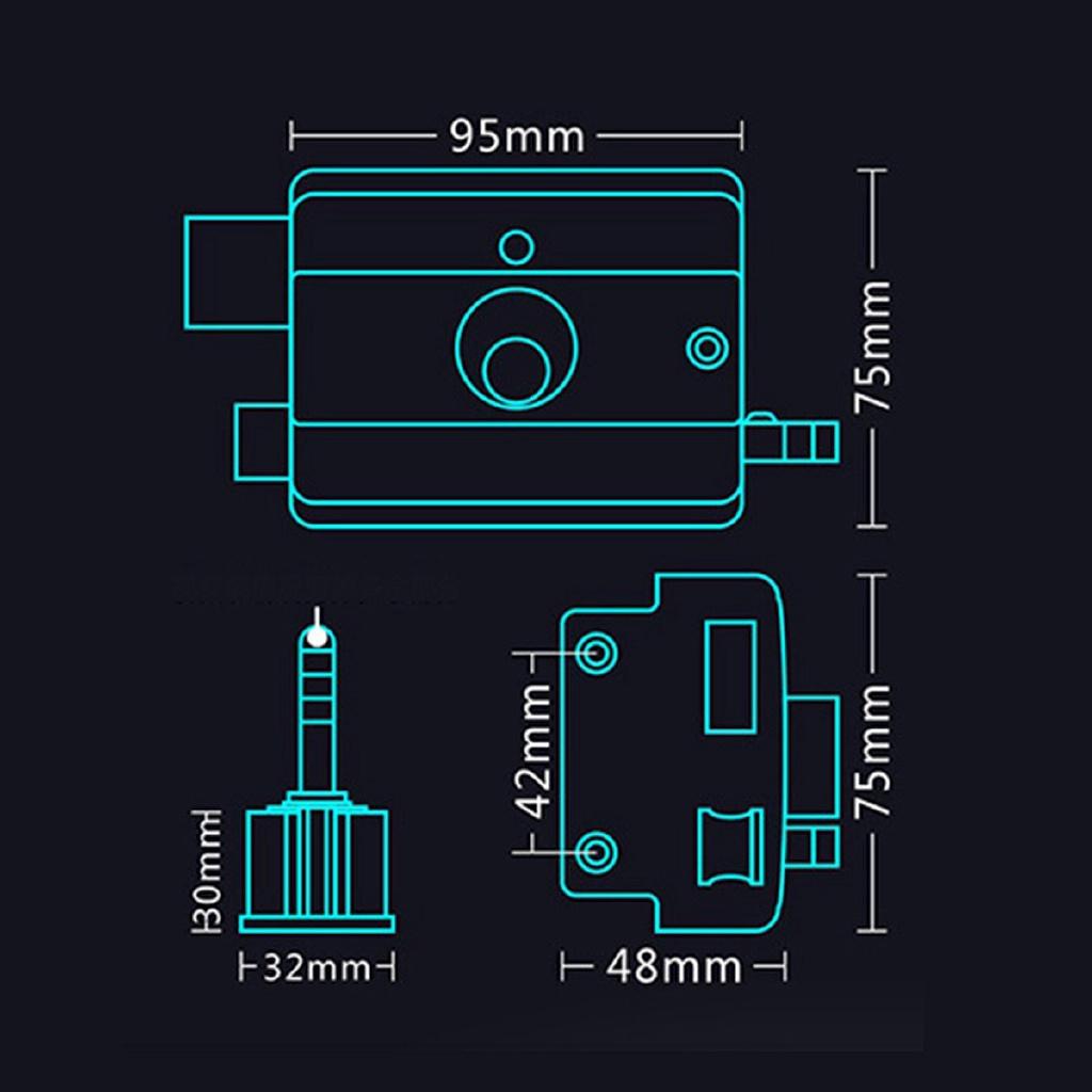 Holztür Außentür Retro Schloss Sicherheit Mehrfachversicherungsschloss Gusseisen Einbruchschutz Rote Schlösser