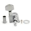 Musiclily Pro Locking Gear Hex for and Electric Chrome Left-Handed 6-In-Line Tuners, 181 Ratio, Button, 45-Degree Screw, Stratocaster, Telecaster,