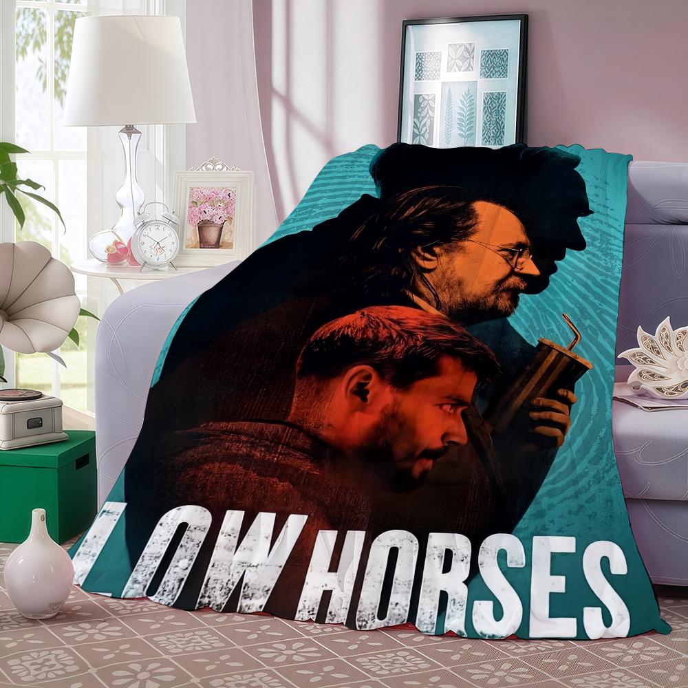 

HOT TV S-SLOW HORSES Blanket Warm And Soft Suitable For Bedroom Living Room Sofa Bed Office Travel Camping 75cmx90cm
