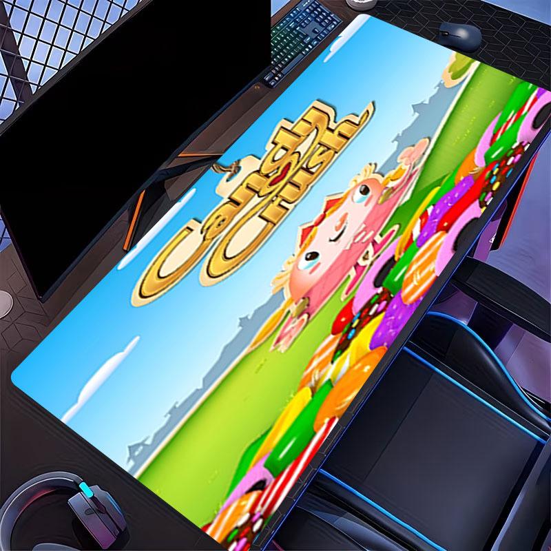 Candy Crush Saga Print Mouse Pad, for Keyboard Pad Laptop PC Mat for Office Home Use, Desk Decor, Perfect Birthday Gift for Gamers