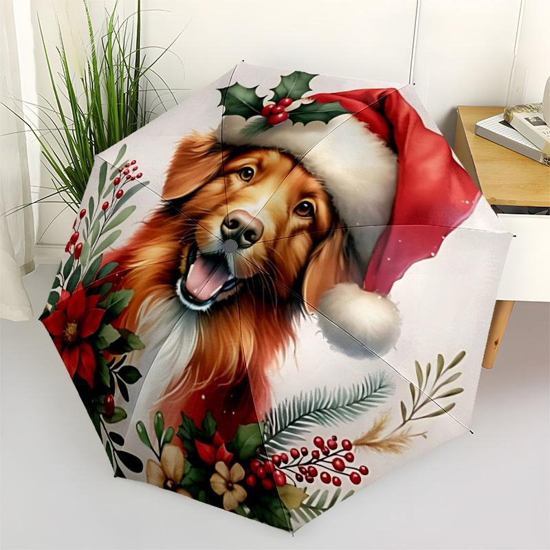 

1pc Christmas Ornament Automatic Umbrella Portable Home Essential Umbrella, Iron Umbrella Structure Suitable for All Seasons yy251123159
