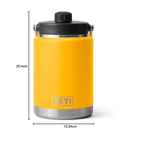YETI Rambler Half Gallon Jug, Vacuum Insulated, Stainless Steel, with MagCap, Alpine Yellow