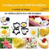 Egg Rings for Frying Eggs Stainless Steel Egg Cooking Rings with Anti-scald Handle Non-stick Egg Shaper Molds 4 Different Shapes