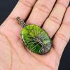 Tree Of Life Green Flash Labradorite Gemstone Pure Copper Wire Wrapped Handmade Pendant Jewelry