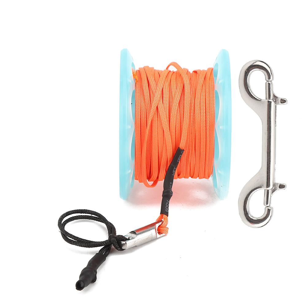 15 м Пластиковая катушка для лески Двойные крюки Маркерный буй для дайвинга Колесо для веревки Направляющая для нити Шпуля Blue