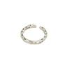 Yinruitai S925 Sterling Silver Textured Open Ring for Women - Vintage 2022 Design