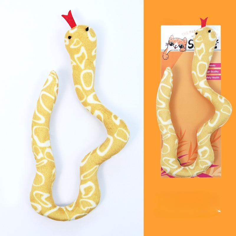 Katzenspielzeug Selbst-hi zur Linderung von Langeweile Katzenminze Schlange Verbraucht Körperkraft zum Zähneputzen, Bissfestes Kätzchen-Teaser Katzenstab Haustierspielzeug
