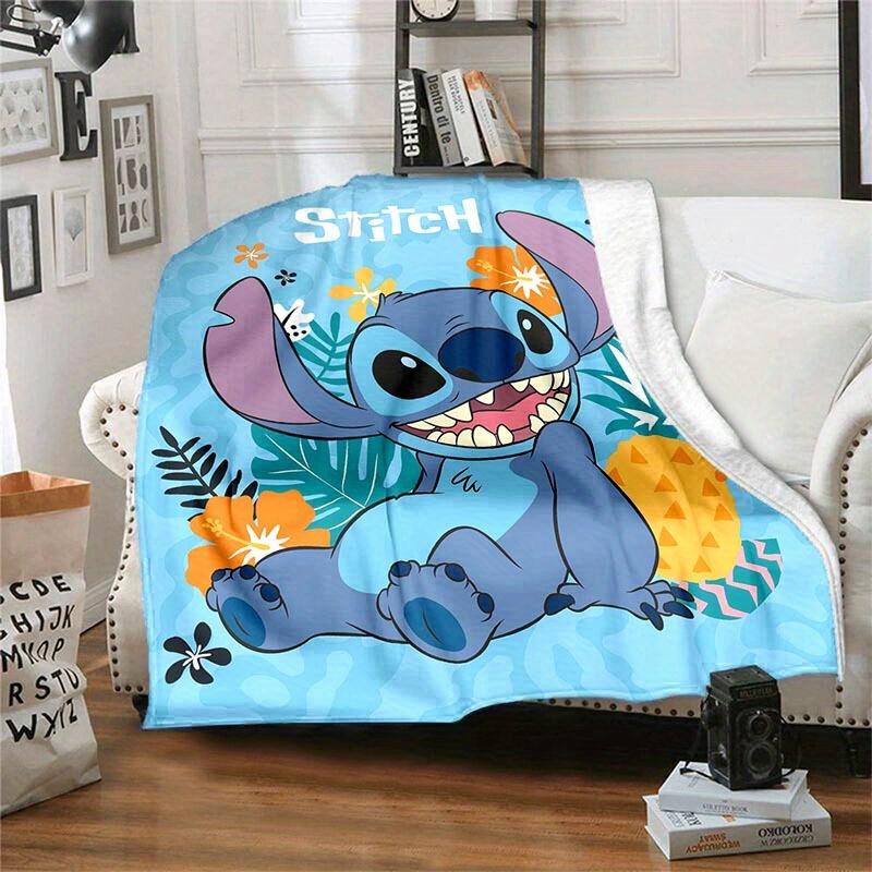 1pc Stitch Printing Blanket - Soft, All-Season Throw for Office Blanket, Personalized Gift with Adorable Cartoon Design