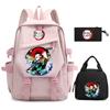 Ghost Extermination Surrounding Animation Schoolbag Trend Primary And Secondary School Students Leisure Backpack College Meal Bag Pencil Bag Set