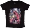 In Flames Band Graphic Print Black T-shirt