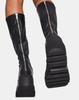 Size 43 Gothic Style Platform Boots Locomotive Knight Boots But Knee Big Head Thin High Boots Women