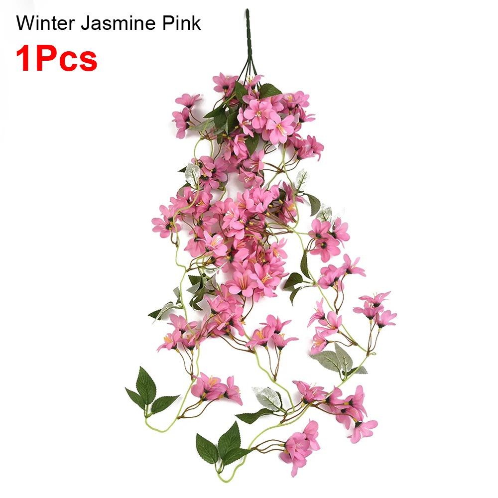 1Pcs Pink Blue White Purple Artificial Vines Plants 100cm Fake Vine Rattans  Outdoor Wedding Party