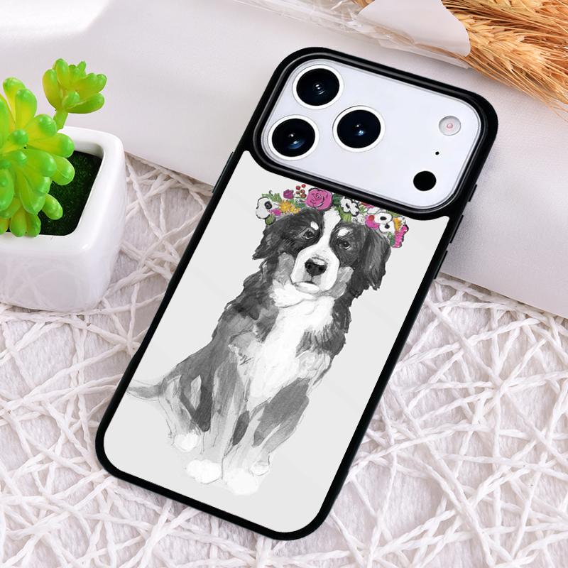 Border Collie Watercolor Phone Case for iPhone 17 Air 16 15 11 12 14 13 Pro Max Shockproof Cover