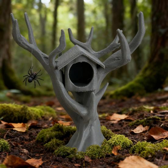 Jumping Spider Tree House Climber Hideout Tree-shaped Spider Hideaway Climbing Hiding Combo House for Small Critters Insect Pets Spider Enclosure