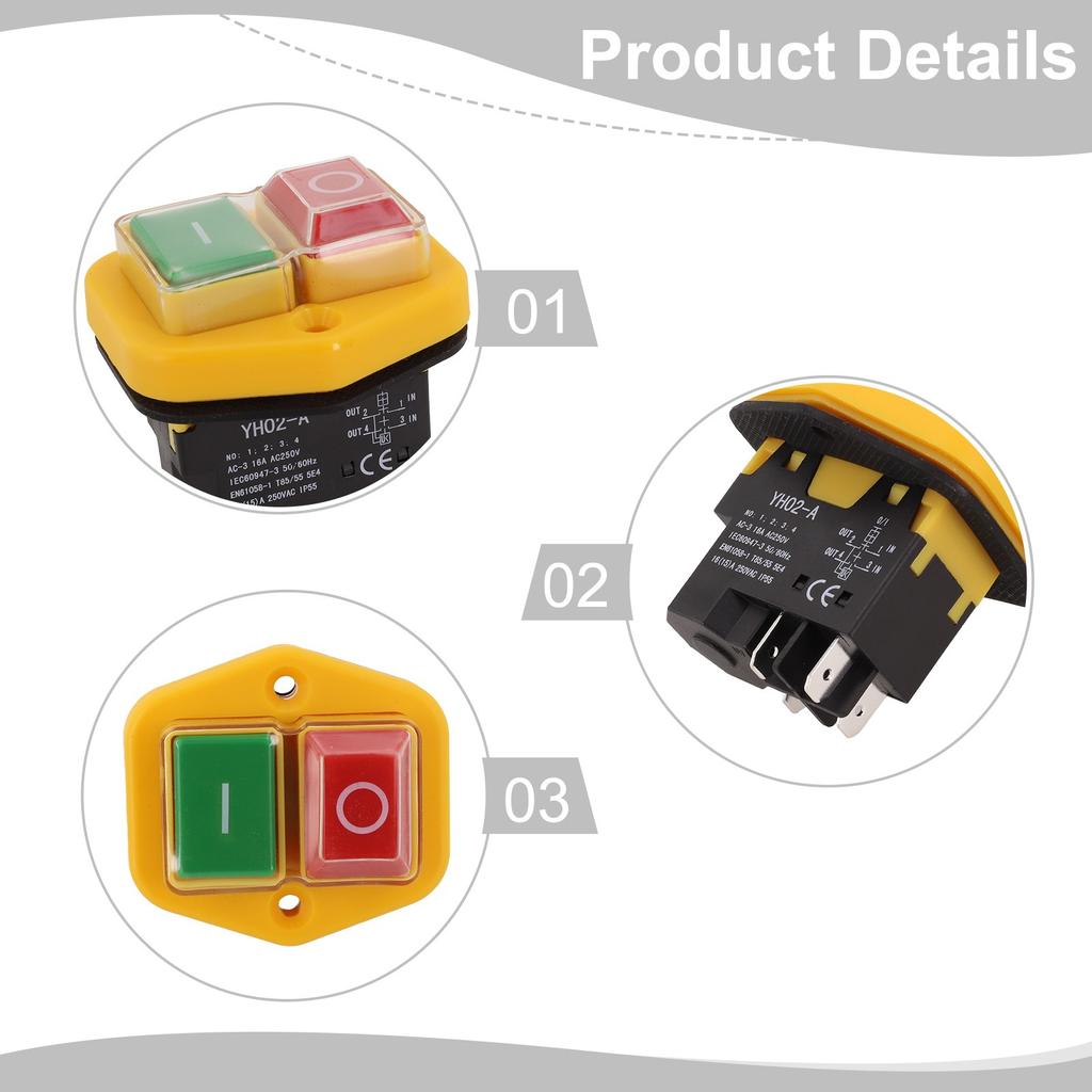 Magnetic Pushbutton Switch Compatible with Various Garden Equipment; Reliable Performance Even in Wet Environments