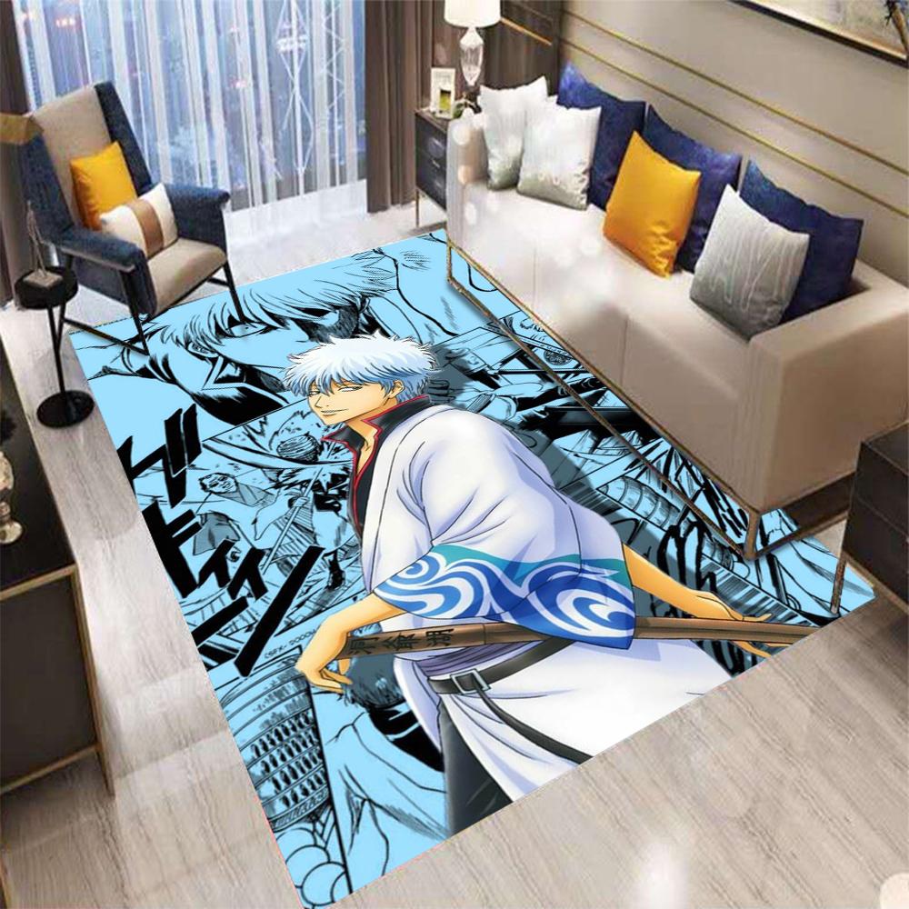 Cartoon Anime Silver Soul Carpet Rugs for Bedroom Rug Dining Room Washroom Floor Mat Living Room Decoration