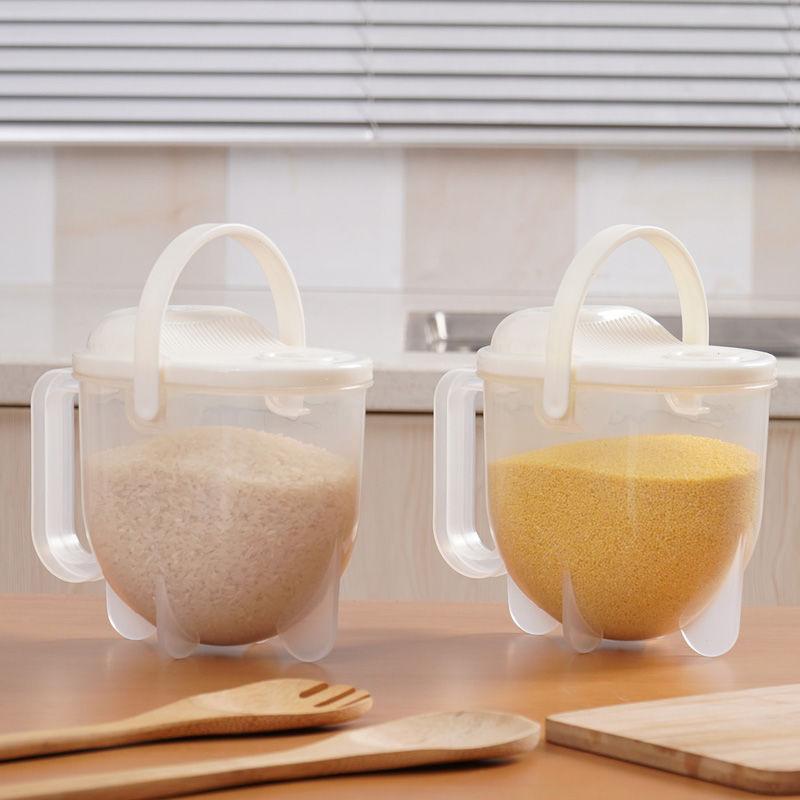 1PCS Automatic  Rice Washer Machine Fast Grain Cleaner Strainer  Colander Basket Kitchen Tool For Effortless Rice Washing Filter