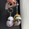 Helmet Duck Keychains Key Rings Key Chains Charm Fashionable Keychain Small Gift