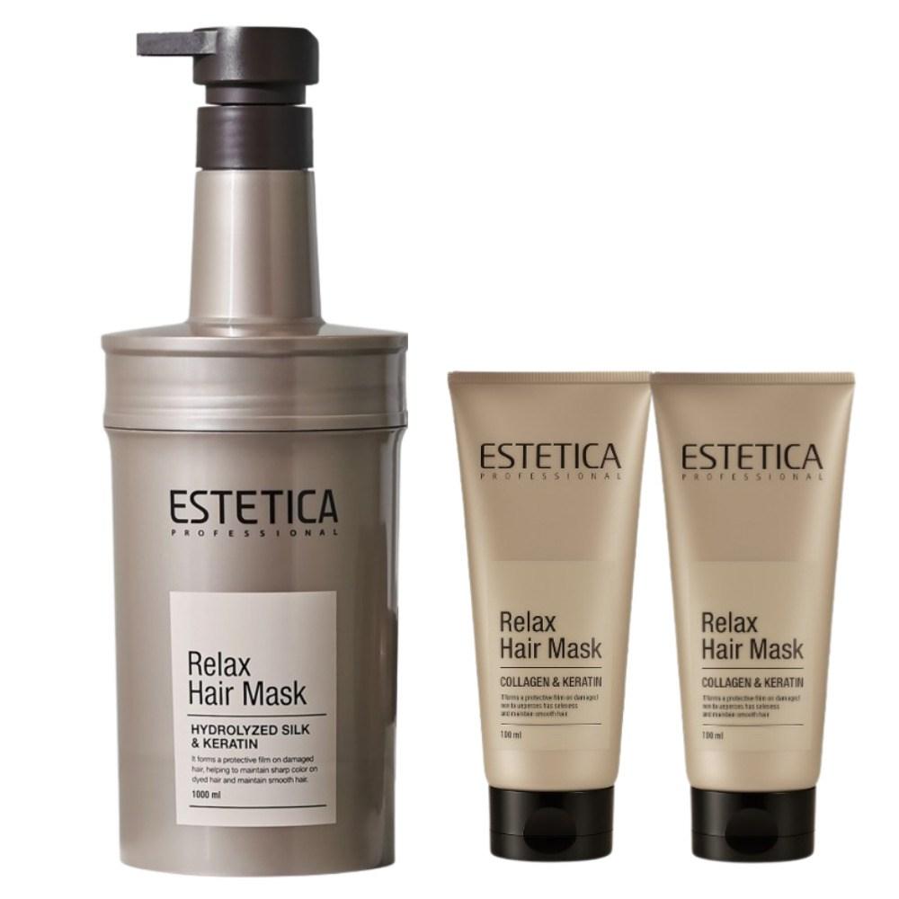 Estetica Relax Hair Mask 1000ml + 200ml Treatment Clinic Hair Pack 1.2kg 1 pcs