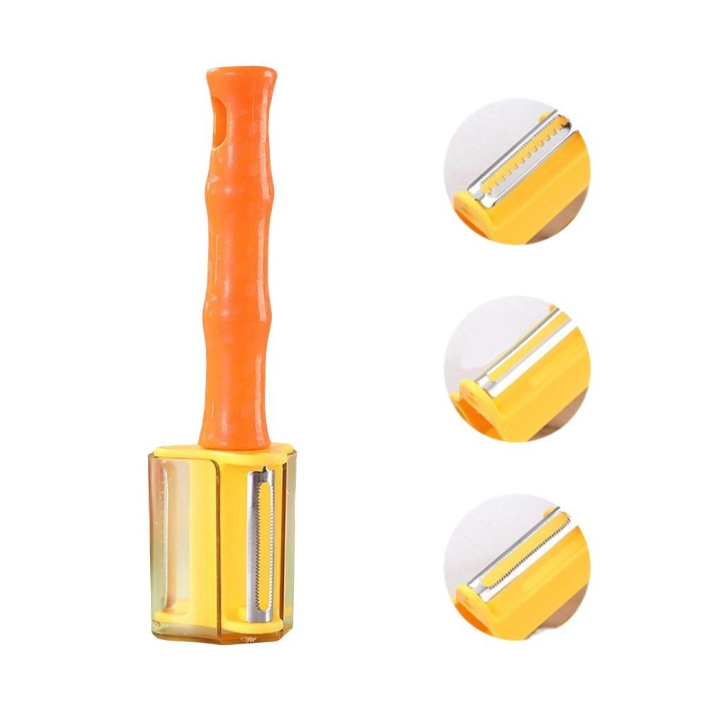 Hanging Fruit Scraper Space Saving Storage Peeler Peeling Machine  Kitchen Peeling Tool оранжевый