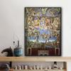 Pictură faimoasă Capela Sixtina Mural Judecata finală Poster și tipărire Pânză Pictură de perete Artă Imagine camera de zi