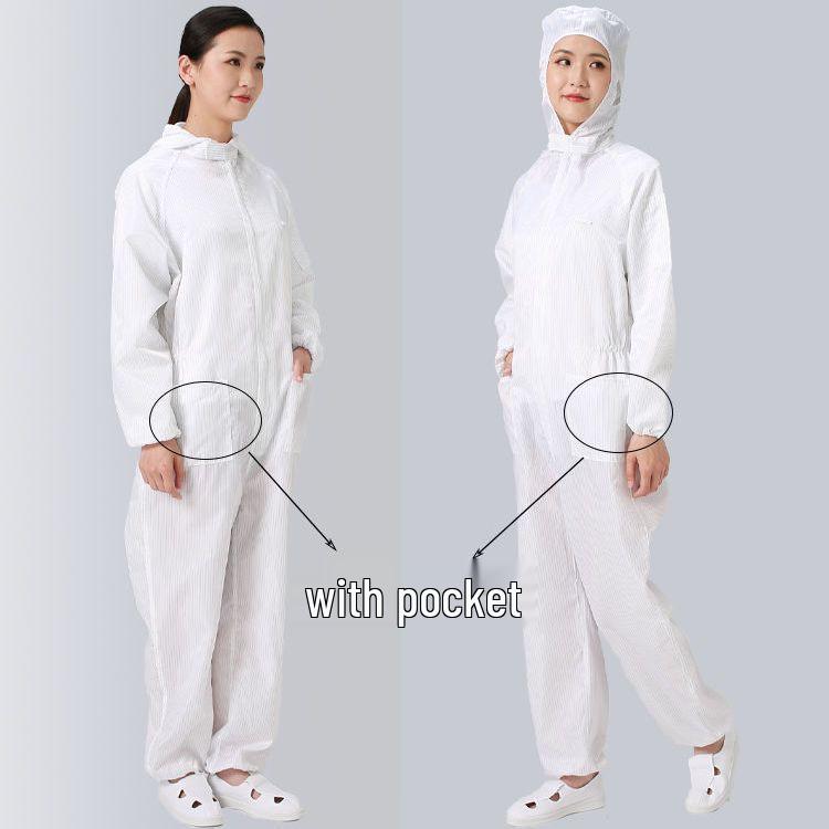 Anti-Dust Full-Body Hooded Coverall with Rock Wool, Anti-Static, Ideal for Food Handling, Spray Painting, and Farming for Men & Women.