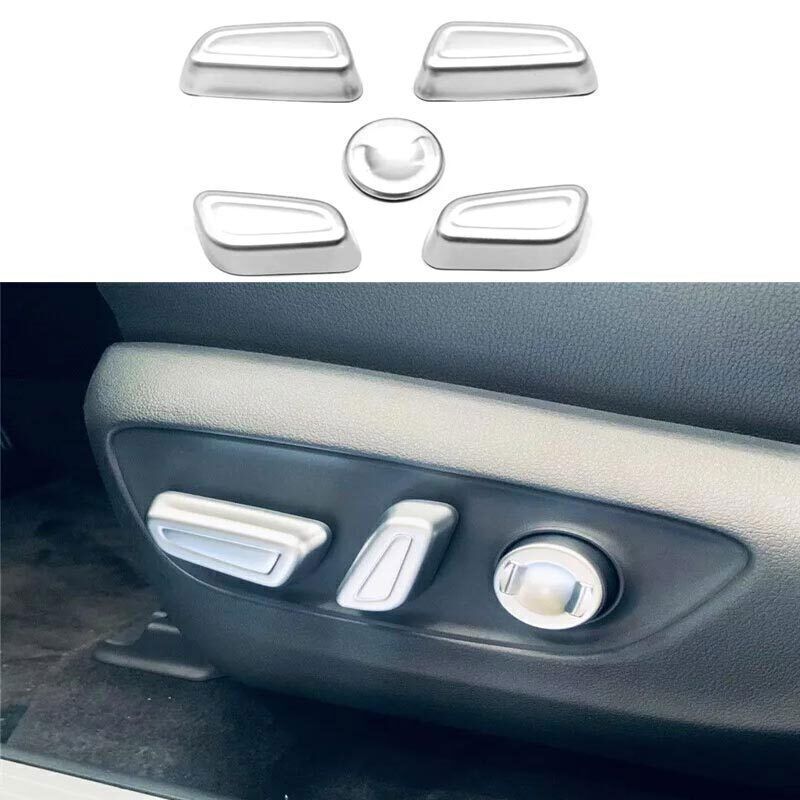5X Silver Seat Adjustment Button Cover Trim For Toyota Highlander  -