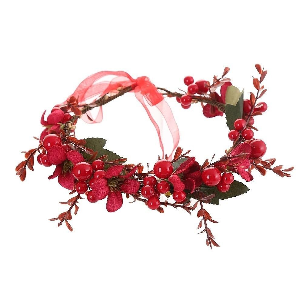 Large Red Berry Garland Red Flower Artificial Flower Garland Vacation Photo Shoot