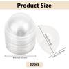 OLYCRAFT 80 Pcs 3.1 Inch Half Ball Clear Candy Dome PVC Half Ball Dome Candy Holder Shaker Domes Clear Plastic Dimensional Domes for Shaker Card