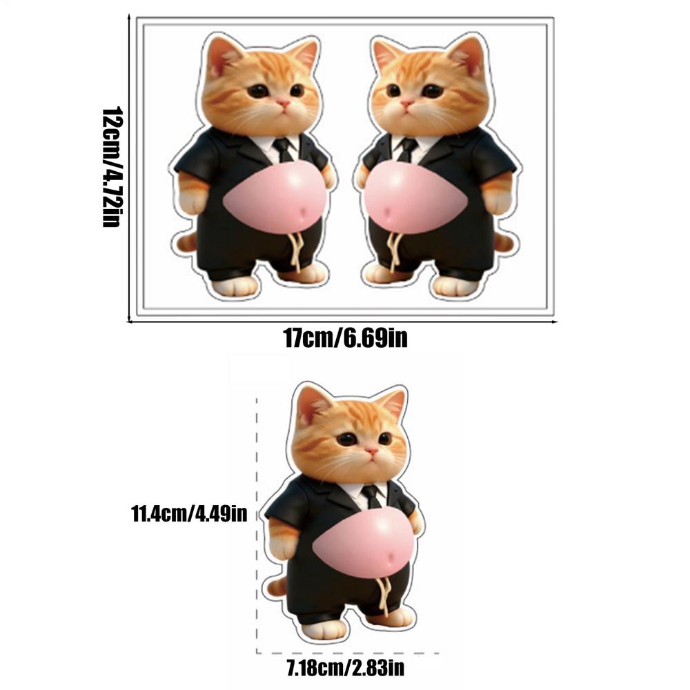 

Sponge Stickers 3D Cat Belly Fun Reusable Decals Cute Laptop Stickers for Kids Friends Indoor Outdoor Fridge Planner Home Car