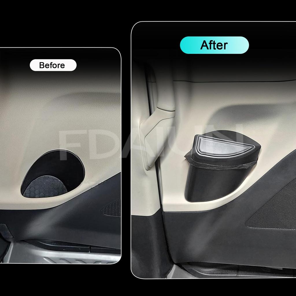 FDAIUN Car Door Trash Can Extension Box for 2nd Compatible with Toyota Alphard 40 Series and Vellfire 40 Series 2023 Easy to Car Interior Car Interior