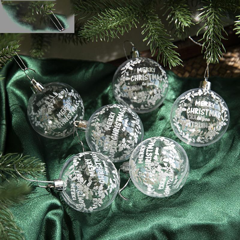 

Прозрачный рождественский шар, окрашенный в синий цвет, украшение для рождественской елки, украшение для дома 3