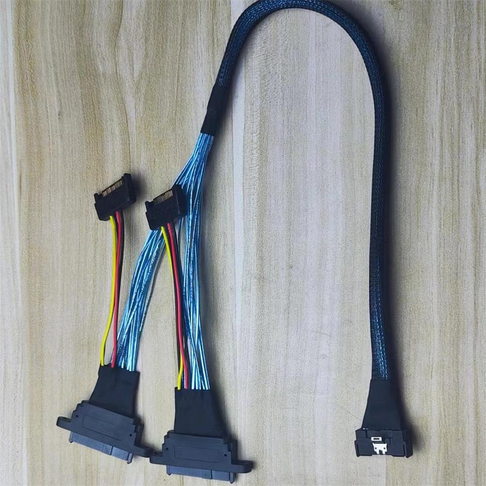 Slim SAS SFF-8654 MCIO 8I Til SFF-8639 U.2 U2 Solid-state Drive Datakabel 70cm