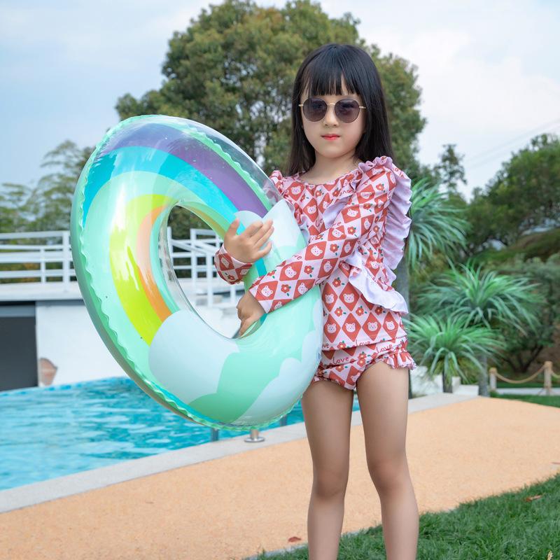 Childrens Adult And Cartoon Rainbow Cloud Inflatable Swimming Circle Toy Water