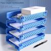 Office Desktop Bookshelf Storage Box for A4 Documents, Multi-layer File Frame Organizer and Classification File Rack