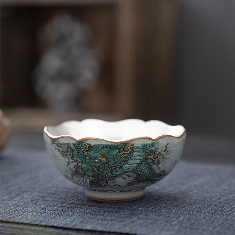 Chaxun Chinese Style Silver Plated Ceramic Teacup